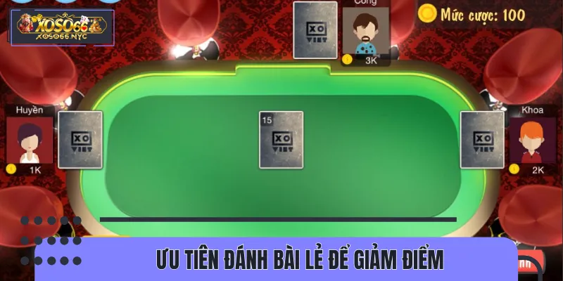 Luật chơi phỏm ưu tiên đánh lẻ để giảm điểm